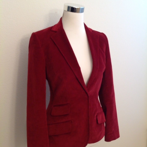 Dolce & Gabbana Jacket 40 Red Corduroy Cotton Long - Picture 4 of 7